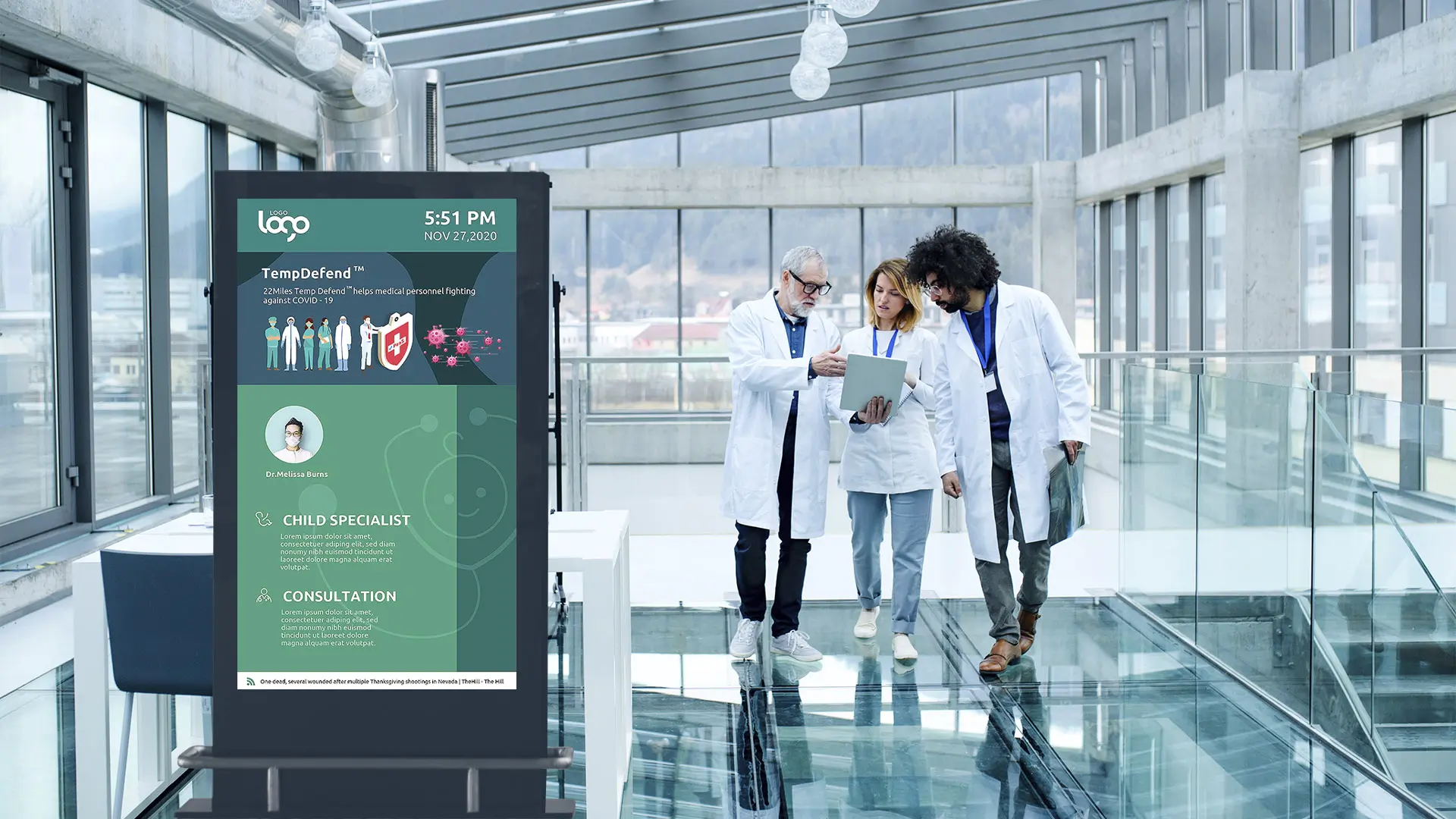 healthcare digital signage displays