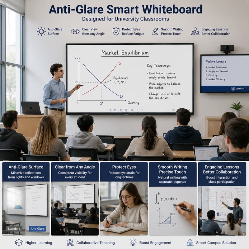 Anti glare nano smart board
